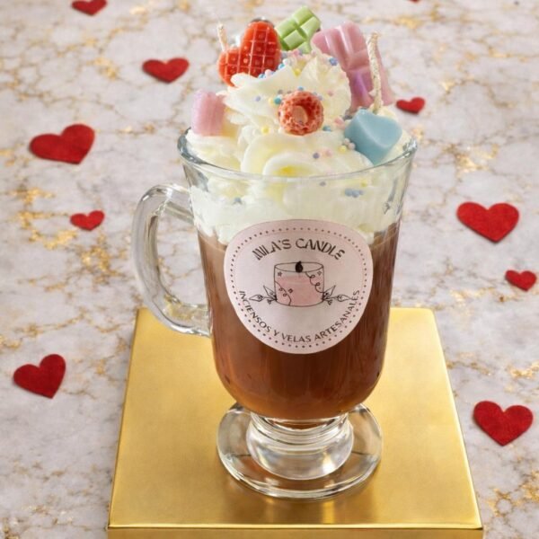 Vela Aromática Estilo Bebida de Café o Chocolate
